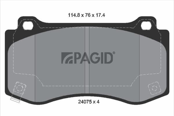 PAGID Sada brzdových platničiek kotúčovej brzdy T1803N 1