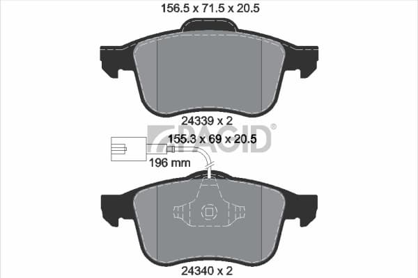 PAGID Sada brzdových platničiek kotúčovej brzdy T1585N 1
