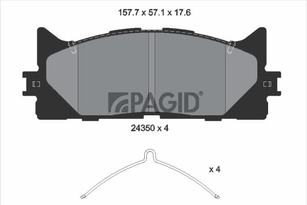 PAGID Sada brzdových platničiek kotúčovej brzdy T1605N 1