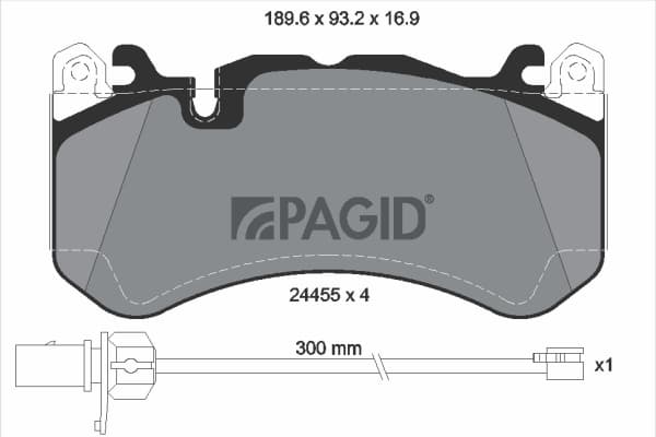 PAGID Sada brzdových platničiek kotúčovej brzdy T2629N 1