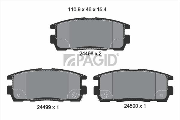 PAGID Sada brzdových platničiek kotúčovej brzdy T1659N 1