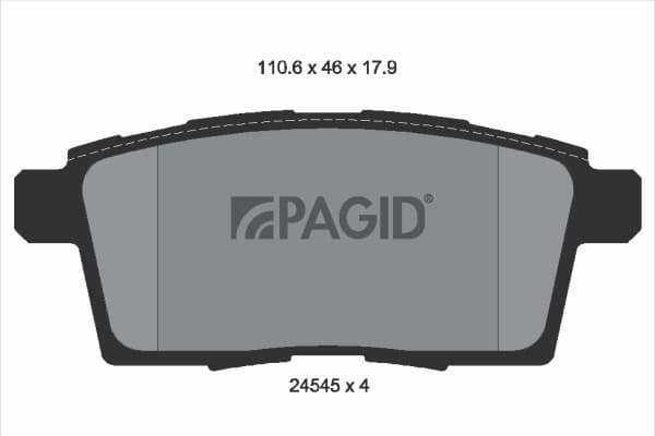 PAGID Sada brzdových platničiek kotúčovej brzdy T1692N 1