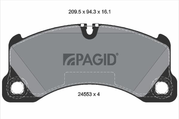 PAGID Sada brzdových platničiek kotúčovej brzdy T1798N 1