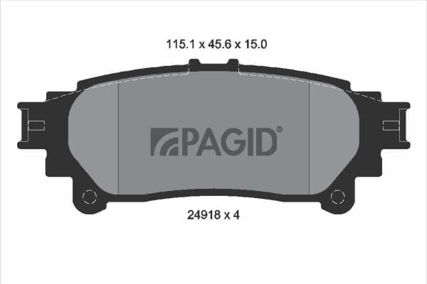 PAGID Sada brzdových platničiek kotúčovej brzdy T1987N 1