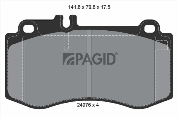 PAGID Sada brzdových platničiek kotúčovej brzdy T1897N 1