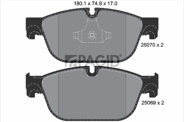 PAGID Sada brzdových platničiek kotúčovej brzdy T2310N 1