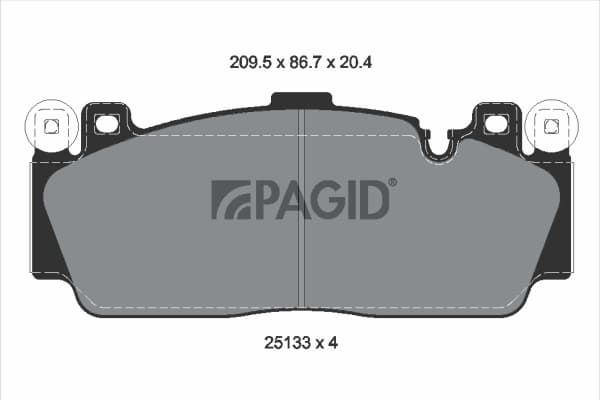 PAGID Sada brzdových platničiek kotúčovej brzdy T3140N 1