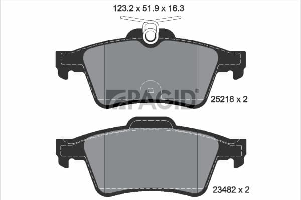 PAGID Sada brzdových platničiek kotúčovej brzdy T2048N 1