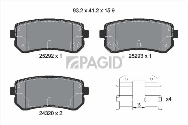 PAGID Sada brzdových platničiek kotúčovej brzdy T2138N 1
