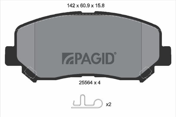 PAGID Sada brzdových platničiek kotúčovej brzdy T2194N 1