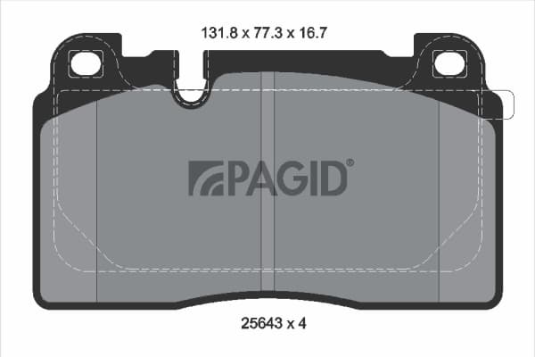 PAGID Sada brzdových platničiek kotúčovej brzdy T2321N 1