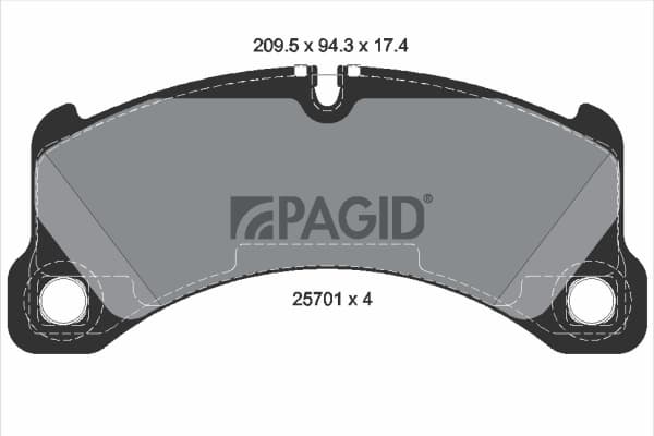 PAGID Sada brzdových platničiek kotúčovej brzdy T2342N 1