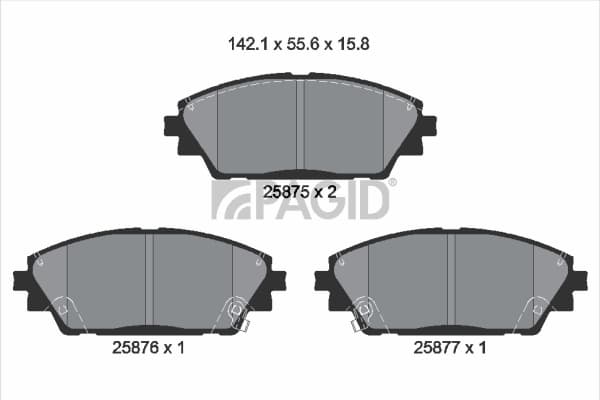 PAGID Sada brzdových platničiek kotúčovej brzdy T2318N 1