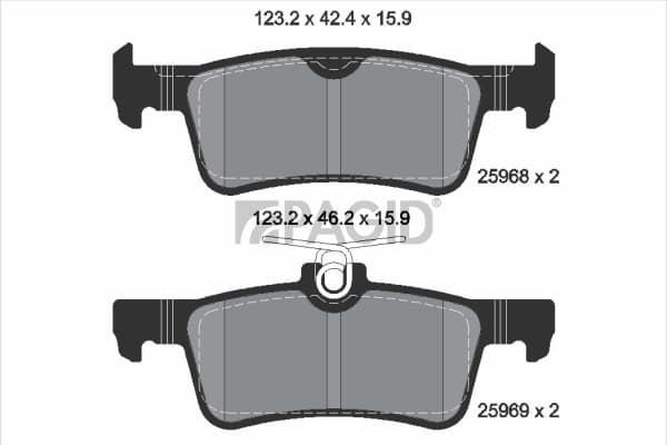 PAGID Sada brzdových platničiek kotúčovej brzdy T2392N 1