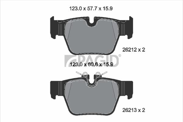 PAGID Sada brzdových platničiek kotúčovej brzdy T2349N 1