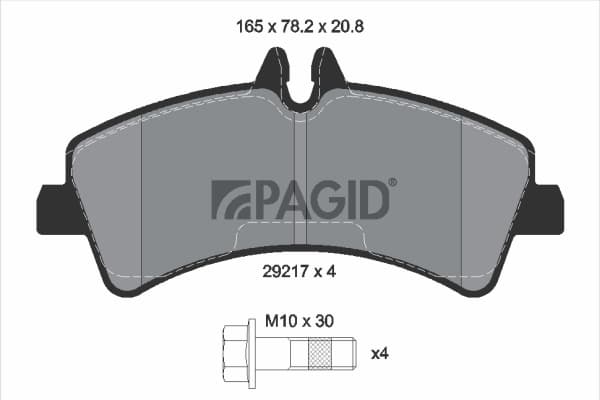 PAGID Sada brzdových platničiek kotúčovej brzdy C6027N 1