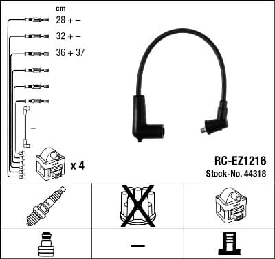 NGK Sada zapaľovacích káblov 44318 1