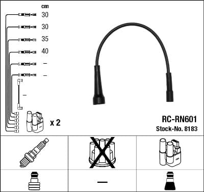 NGK Sada zapaľovacích káblov 8183 1