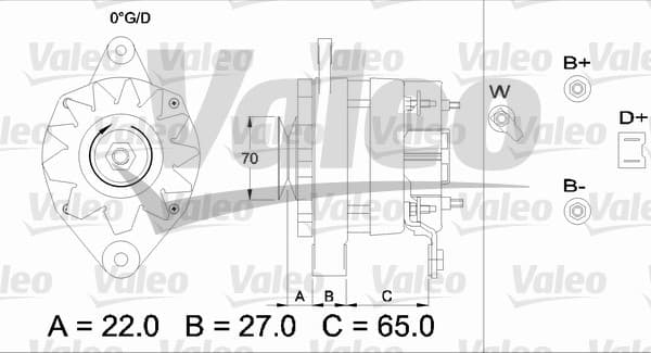 VALEO Alternátor 433462 1