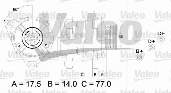 VALEO Alternátor 437388 1