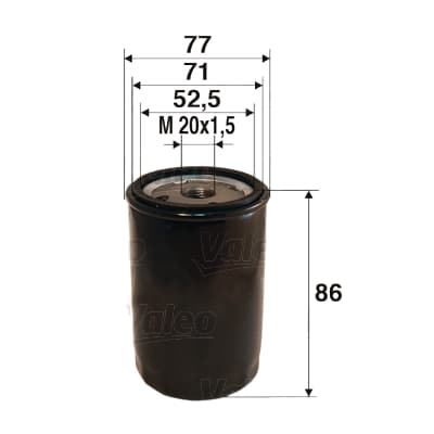 VALEO Olejový filter 586002 1
