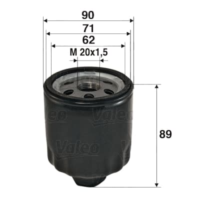VALEO Olejový filter 586004 1