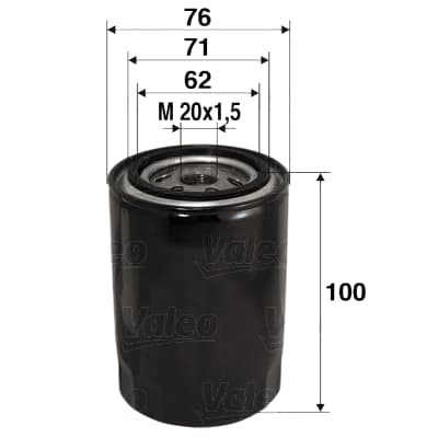 VALEO Olejový filter 586012 1