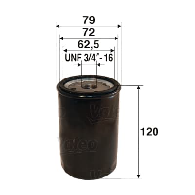 VALEO Olejový filter 586029 1