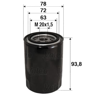VALEO Olejový filter 586080 1