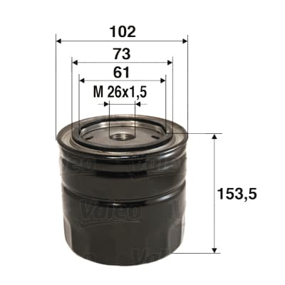 VALEO Olejový filter 586085 1