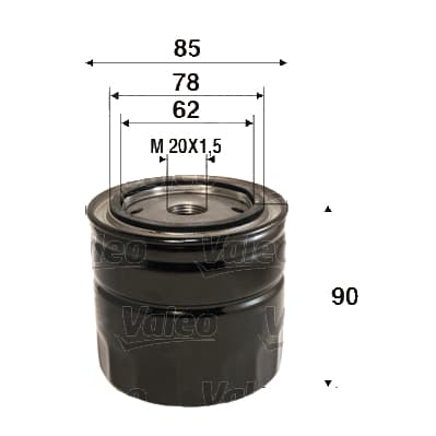 VALEO Olejový filter 586089 1