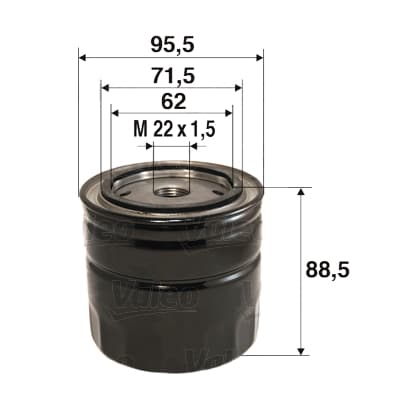 VALEO Olejový filter 586097 1