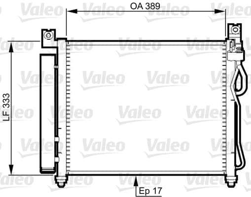 VALEO Kondenzátor klimatizácie 814346 1