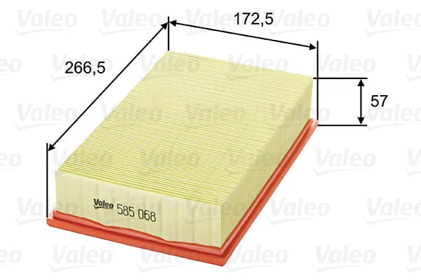 VALEO Vzduchový filter 585068 1