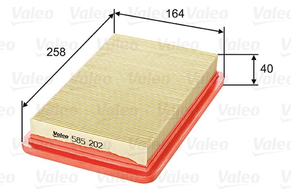 VALEO Vzduchový filter 585202 1