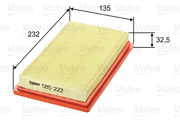 VALEO Vzduchový filter 585222 1
