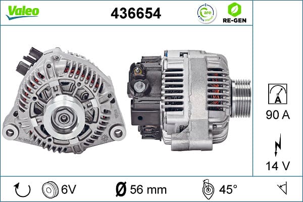 VALEO Alternátor 436654 1