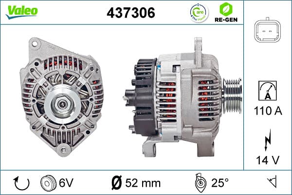 VALEO Alternátor 437306 1
