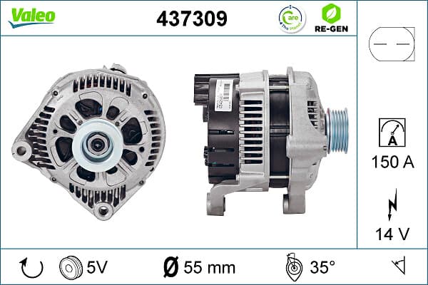 VALEO Alternátor 437309 1