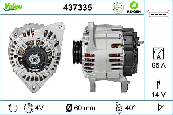 VALEO Alternátor 437335 1