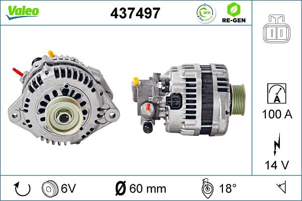 VALEO Alternátor 437497 1