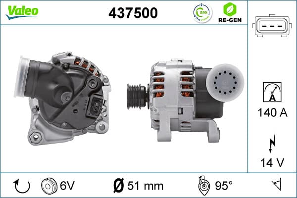 VALEO Alternátor 437500 1