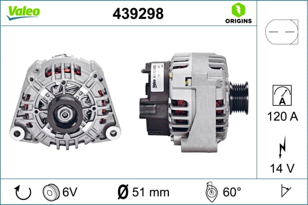 VALEO Alternátor 439298 1