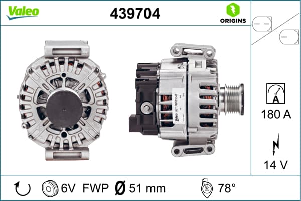 VALEO Alternátor 439704 1