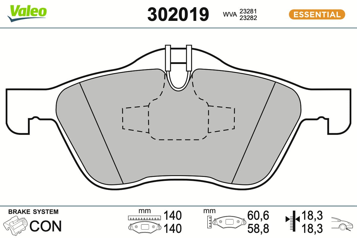 VALEO Sada brzdových platničiek kotúčovej brzdy 302019 1