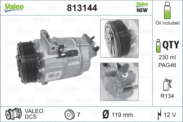 VALEO Kompresor klimatizácie 813144 1
