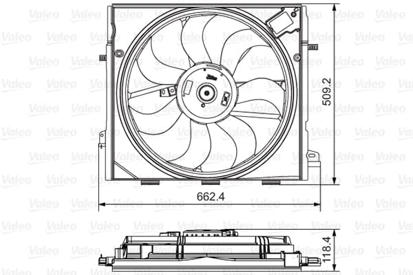 VALEO Ventilátor chladenia motora 696873 1