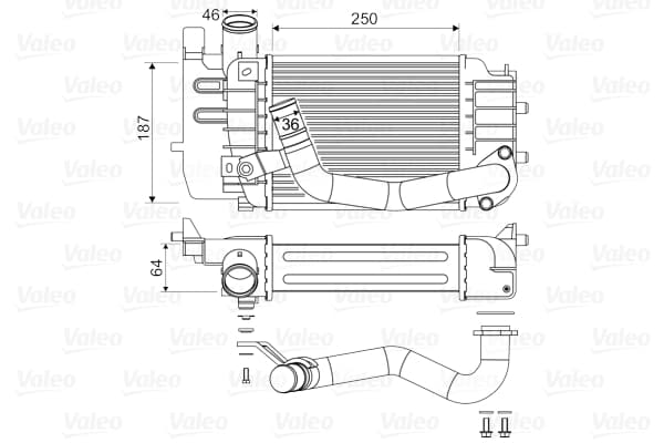 VALEO Chladič plniaceho vzduchu 818655 1