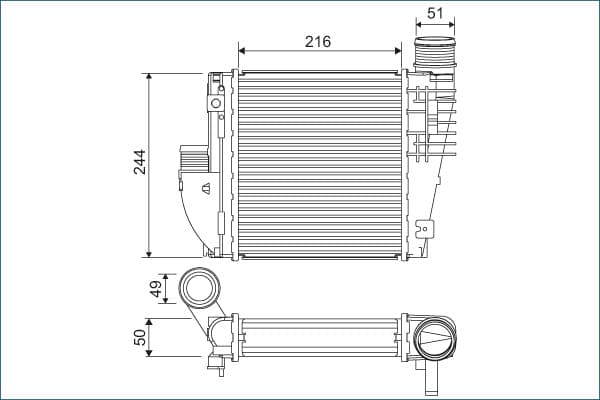VALEO Chladič plniaceho vzduchu 822927 1