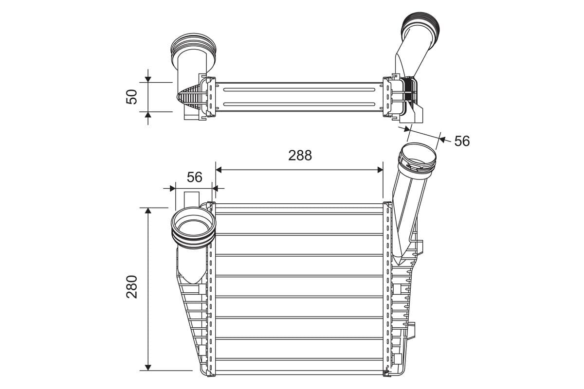 VALEO Chladič plniaceho vzduchu 822947 1